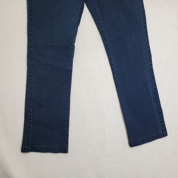 Lee Platinum Label Natural Fit Jeans Barely Bootcut Blue Stretch Waist Womens 6 - Picture 4 of 14